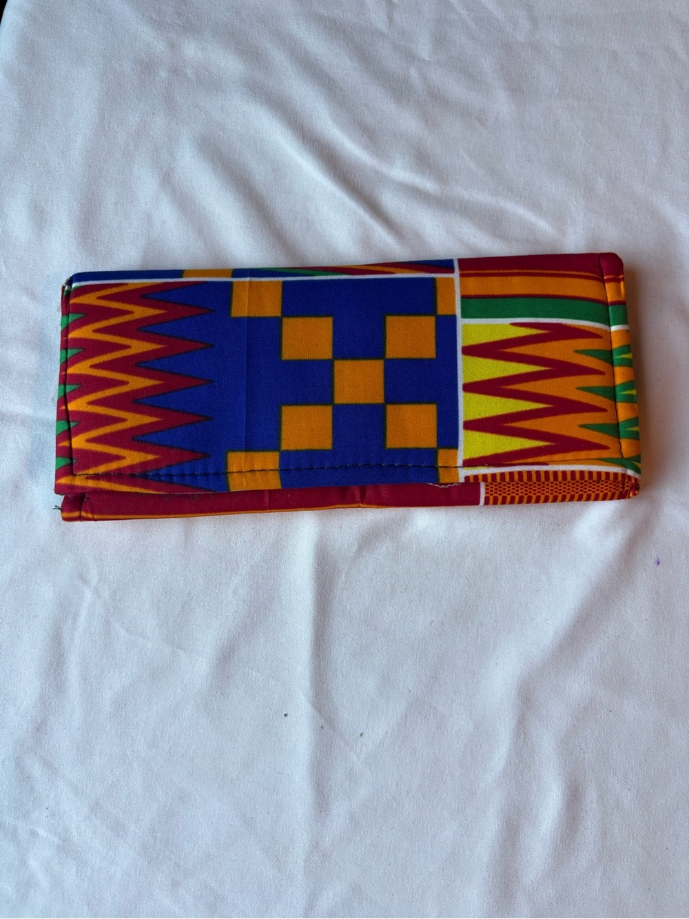 Colorful Kente Print Folding Clutch Wallet